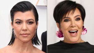 Kourtney Kardashian (left) and her mother, Kris Jenner, clashed on a road trip, leading to a difficult exchange about psychology.