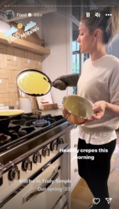 Kristin Cavallari in White Tank Top and Gray Leggings Cooks a Healthy Dinner — Celebwell