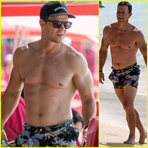 Mark Wahlberg Goes Shirtless for Holiday Vacation in Barbados