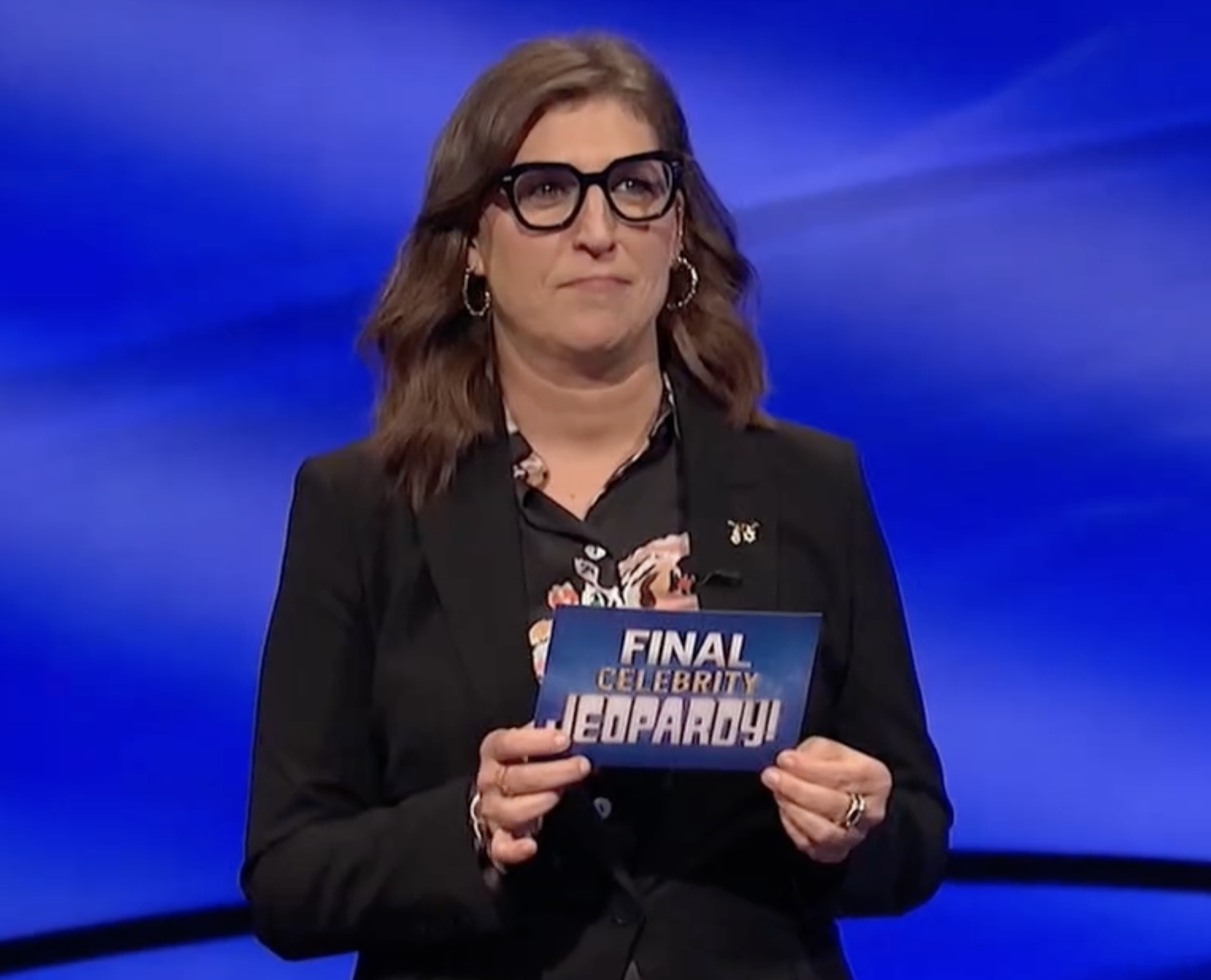 The episode comes after Mayim revealed she'd been fired as a host of Jeopardy!, removing 'co-host' from her Instagram bio