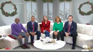 Al Roker, Craig Melvin, Savannah Guthrie, Hoda Kotb, and Carson Daly all joined together for the Christmas broadcast of the Today show