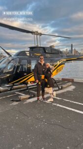 Olivia Dunne and her boyfriend Paul Skenes went on a helicopter ride over New York City this week