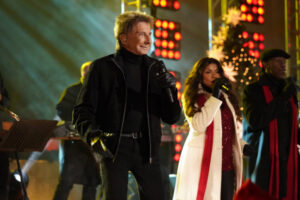 Barry Manilow performing at Rockefeller Center