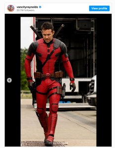 Ryan Reynolds shares photo from the 'Deadpool 3' set