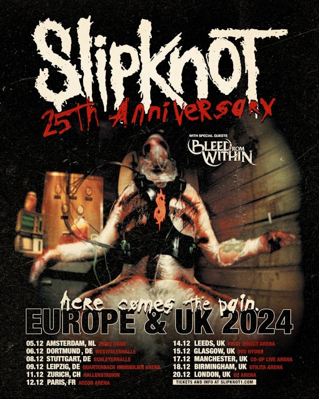 SLIPKNOT To Celebrate 25th Anniversary On European Tour In December