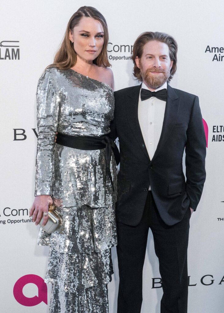 Clare Grant and Seth Green at the 26th Annual Elton John AIDS Foundation's Academy Awards Viewing Party