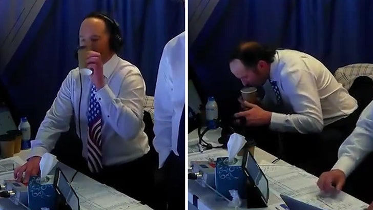 Sports Analyst Mark Rycroft Accidentally Drinks Spit and Tobacco: Video