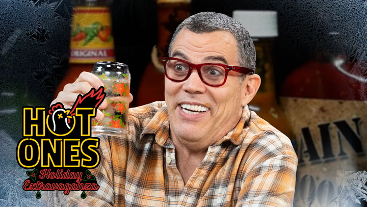Steve-O Is Extra Naughty For the Hot Ones Holiday Extravaganza | Hot Ones