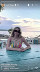 Ted Lasso Star Keeley Hazell Shares Swimsuit Photo Waiting for a Piña Colada