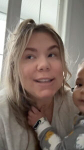 One of Kailyn Lowry's twins appeared in her Instagram videos