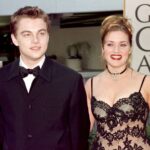 Leonardo DiCaprio and Kate Winslet attend the Golden Globes in 1998.