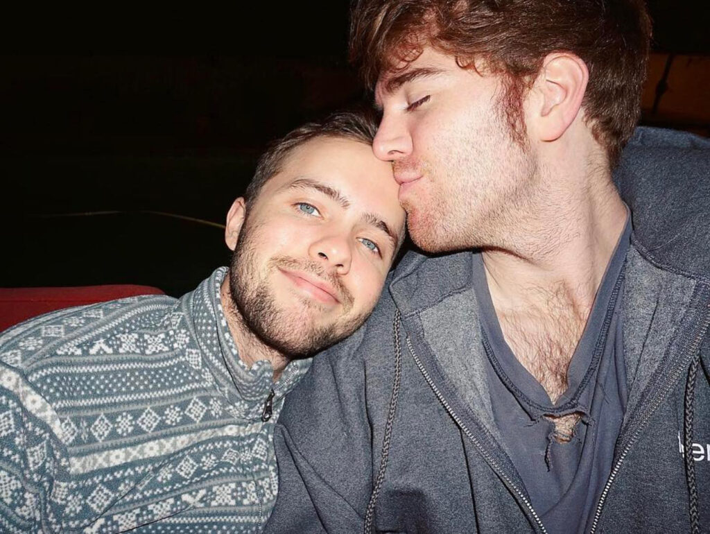 Shane Dawson (R) and Ryland Adams (L) tied the knot in January 2023
