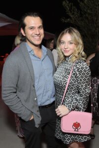 Sydney Sweeney and her fiance Jonathan Davino pose for a photo together