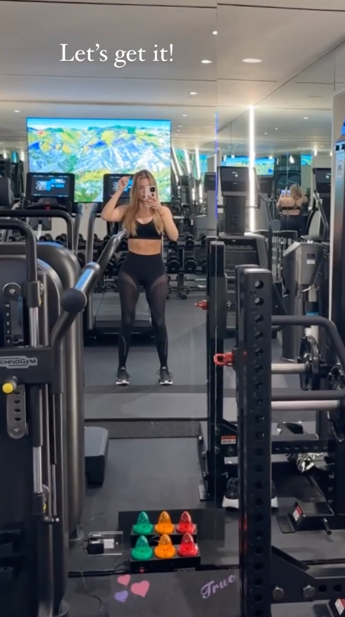 Khloe often shares snaps inside the gym, showcasing her slim figure