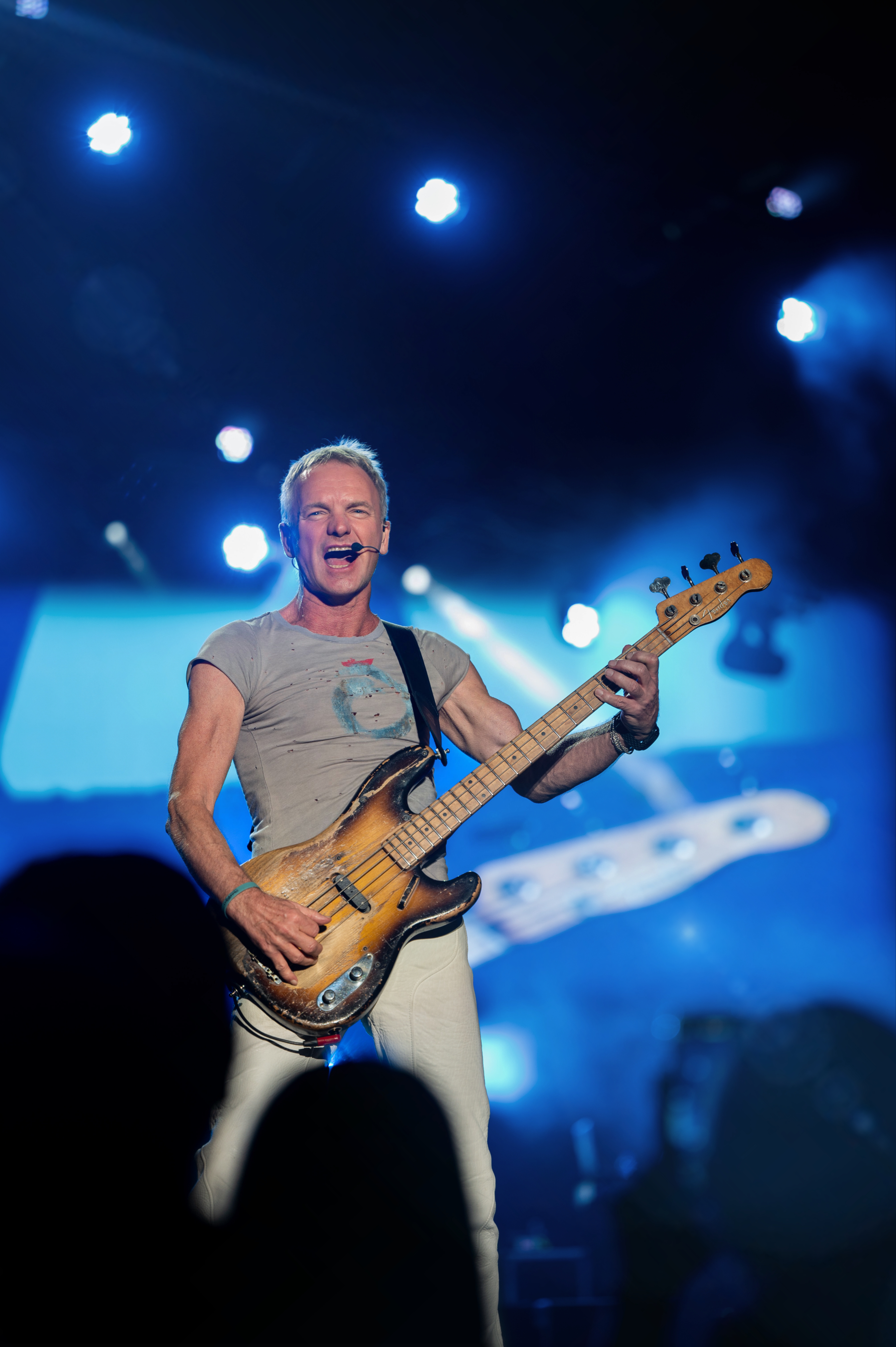 Sting entertained revellers supping at an exclusive free bar in Dubai