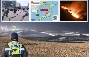 Tsunami alerts in 4 countries as waves hit Japan and quakes bury people alive