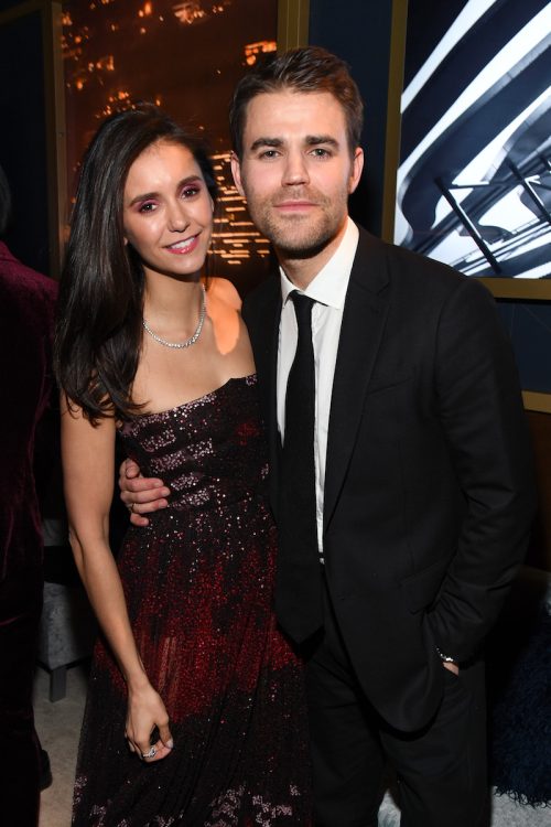 Nina Dobrev and Paul Wesley at the 2020 InStyle and Warner Bros. Golden Globes Post-Party