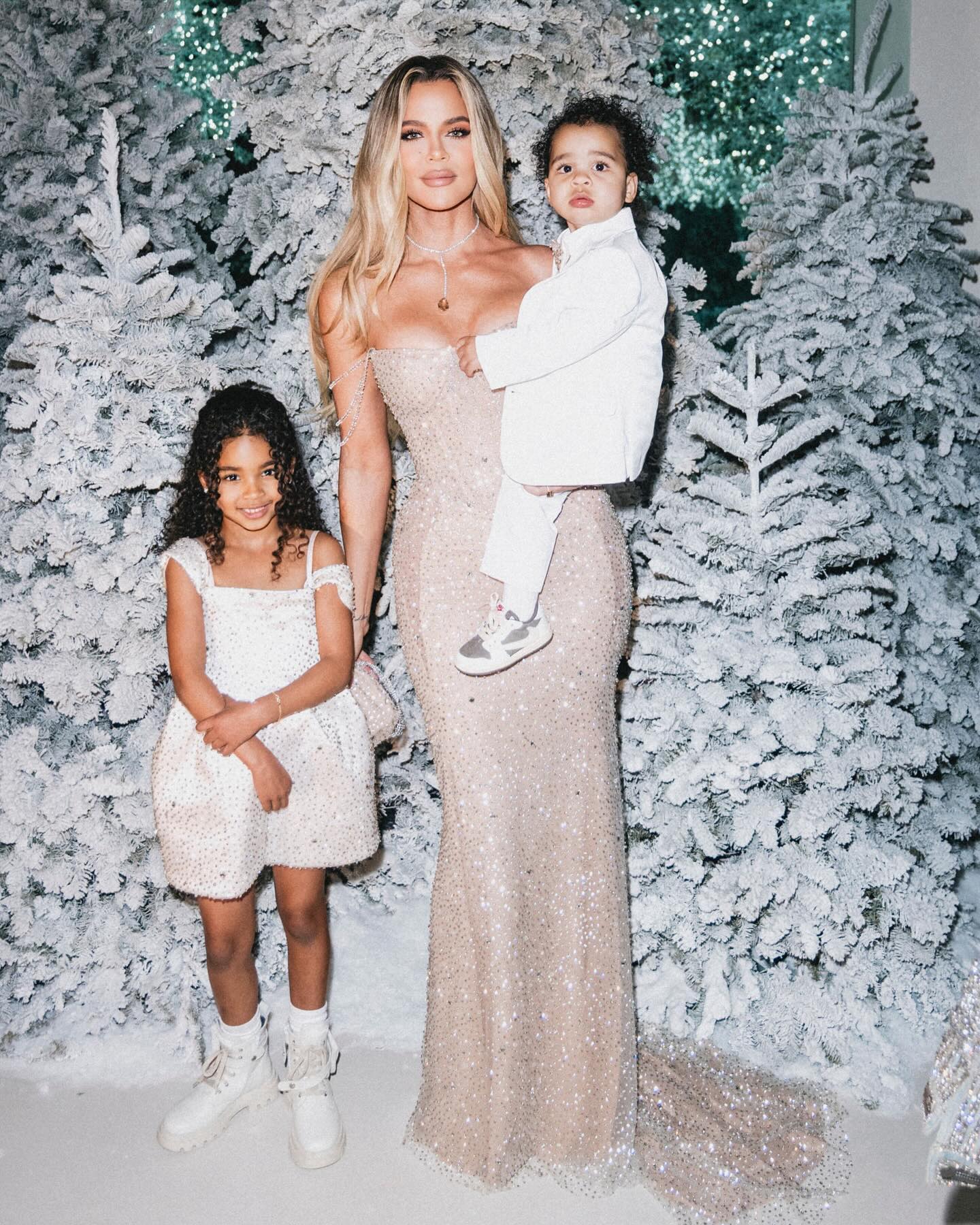 Days prior to the vacation, Khloe and her kids attended the Kardashian Christmas Eve bash