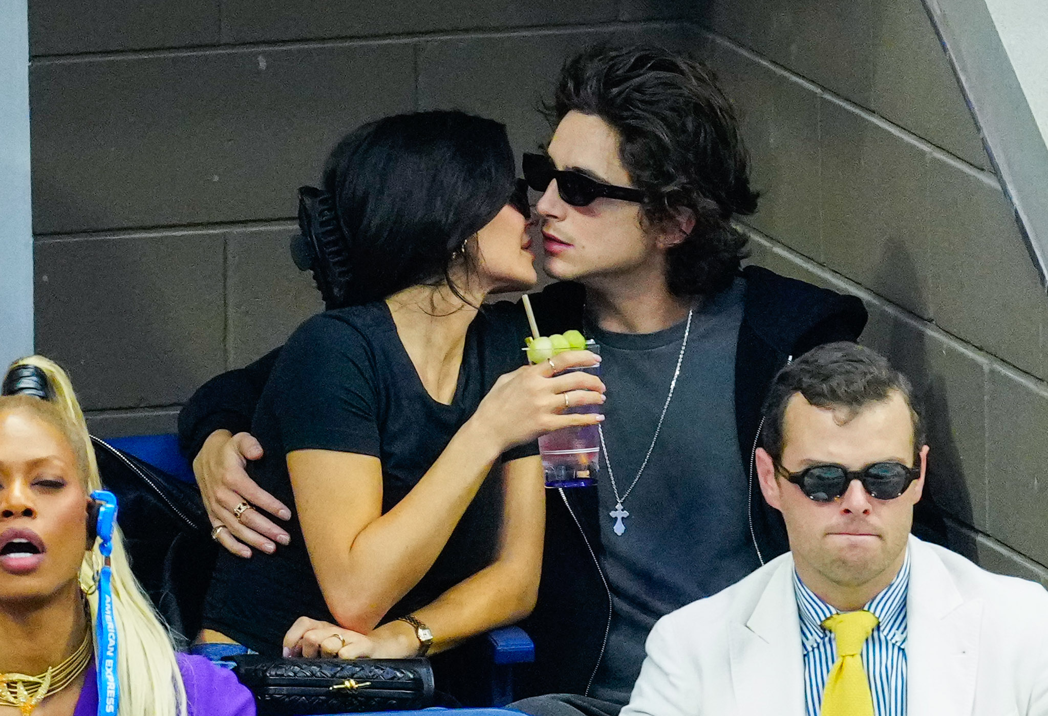 The two had no reservations about sharing some PDA at the US Open