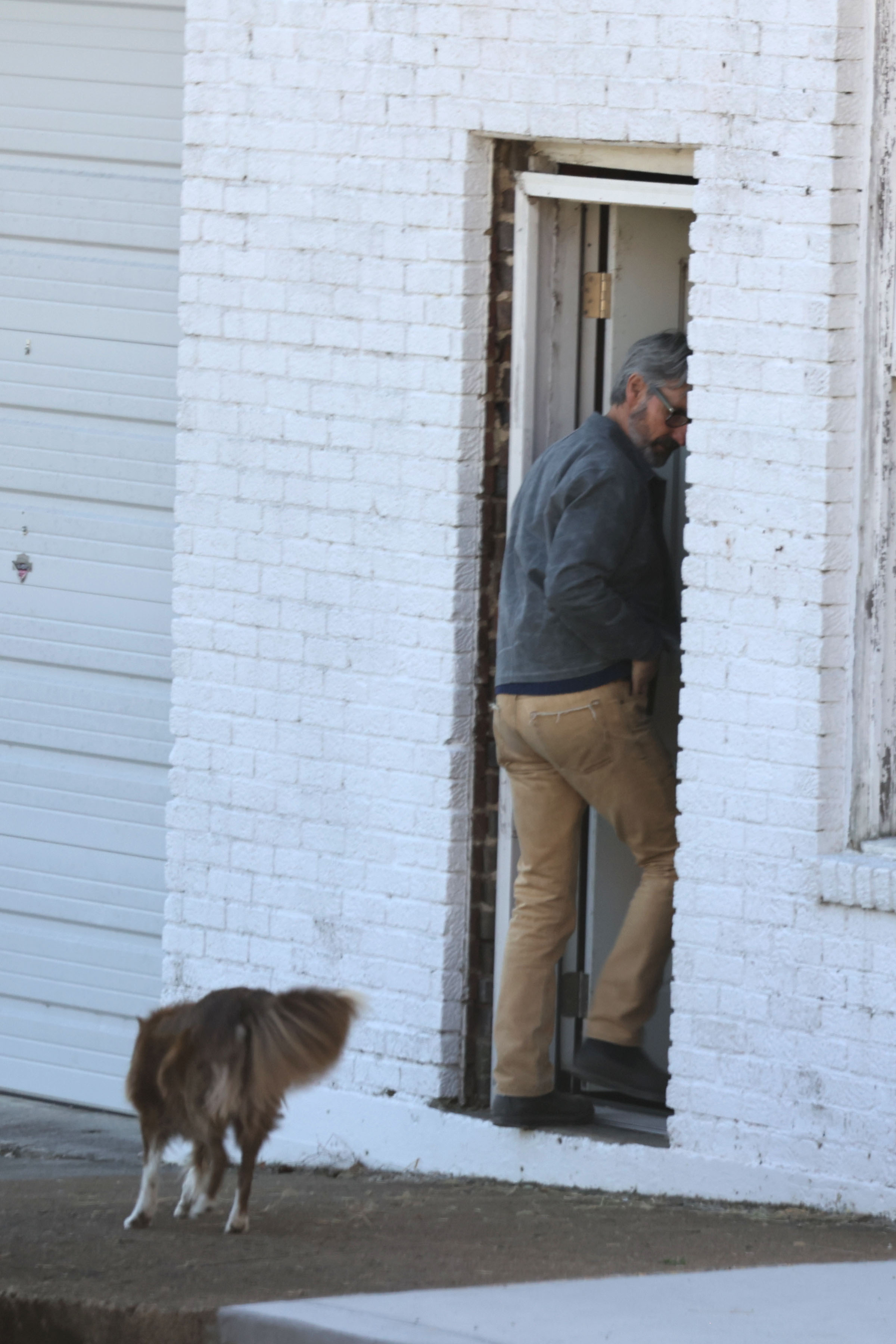 Mike was seen checking out a new property in Columbia in November
