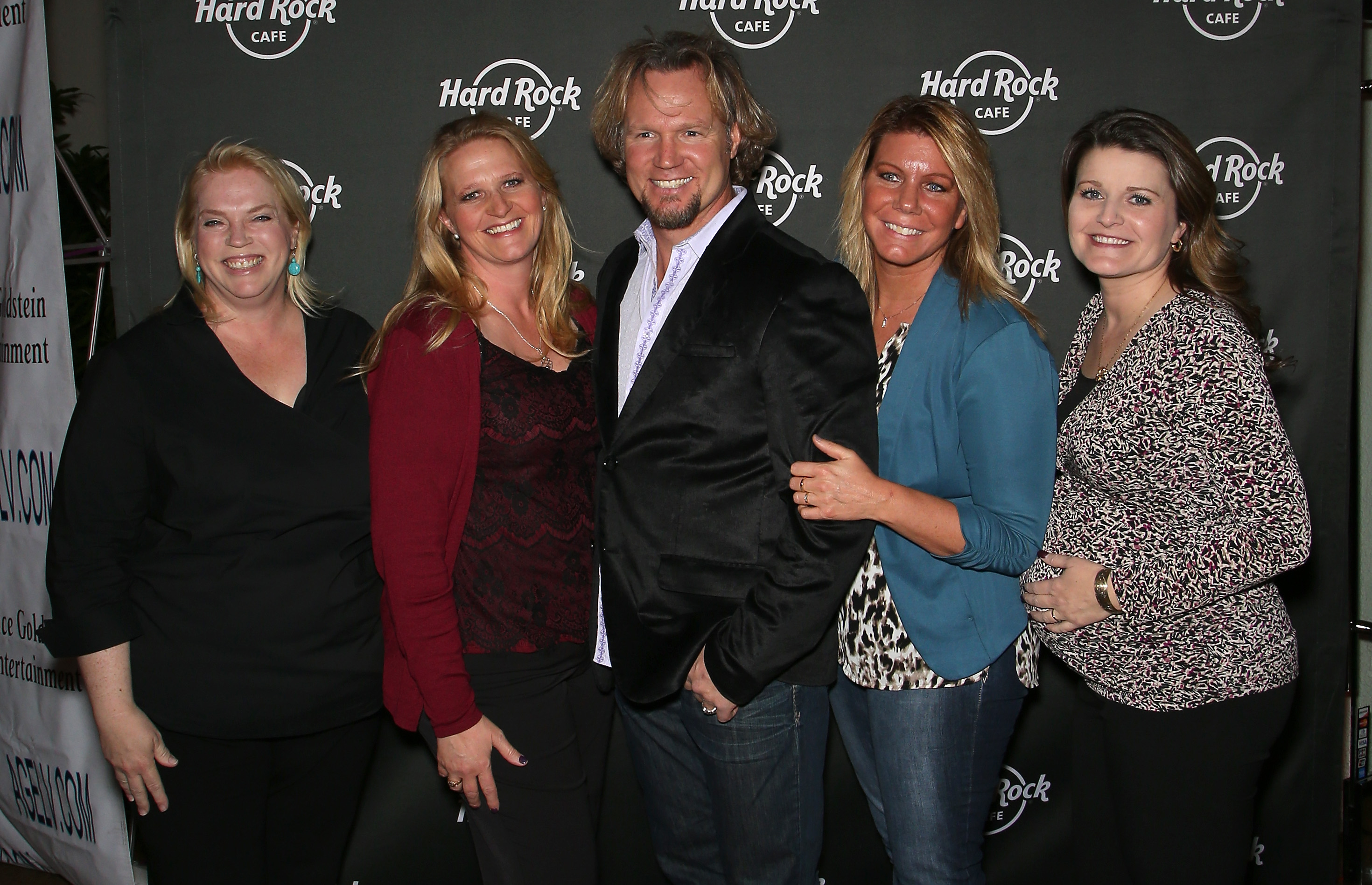 Kody Brown pictured with his sister wives during happier times in October 2015