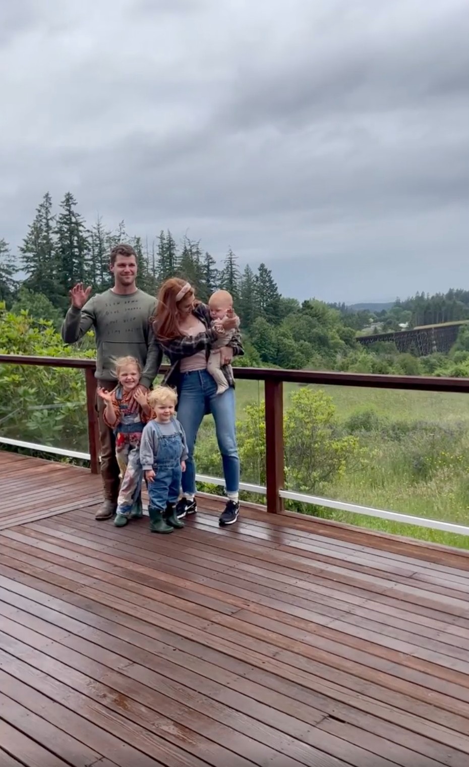 Audrey and her husband Jeremy Roloff pictured with their three kids