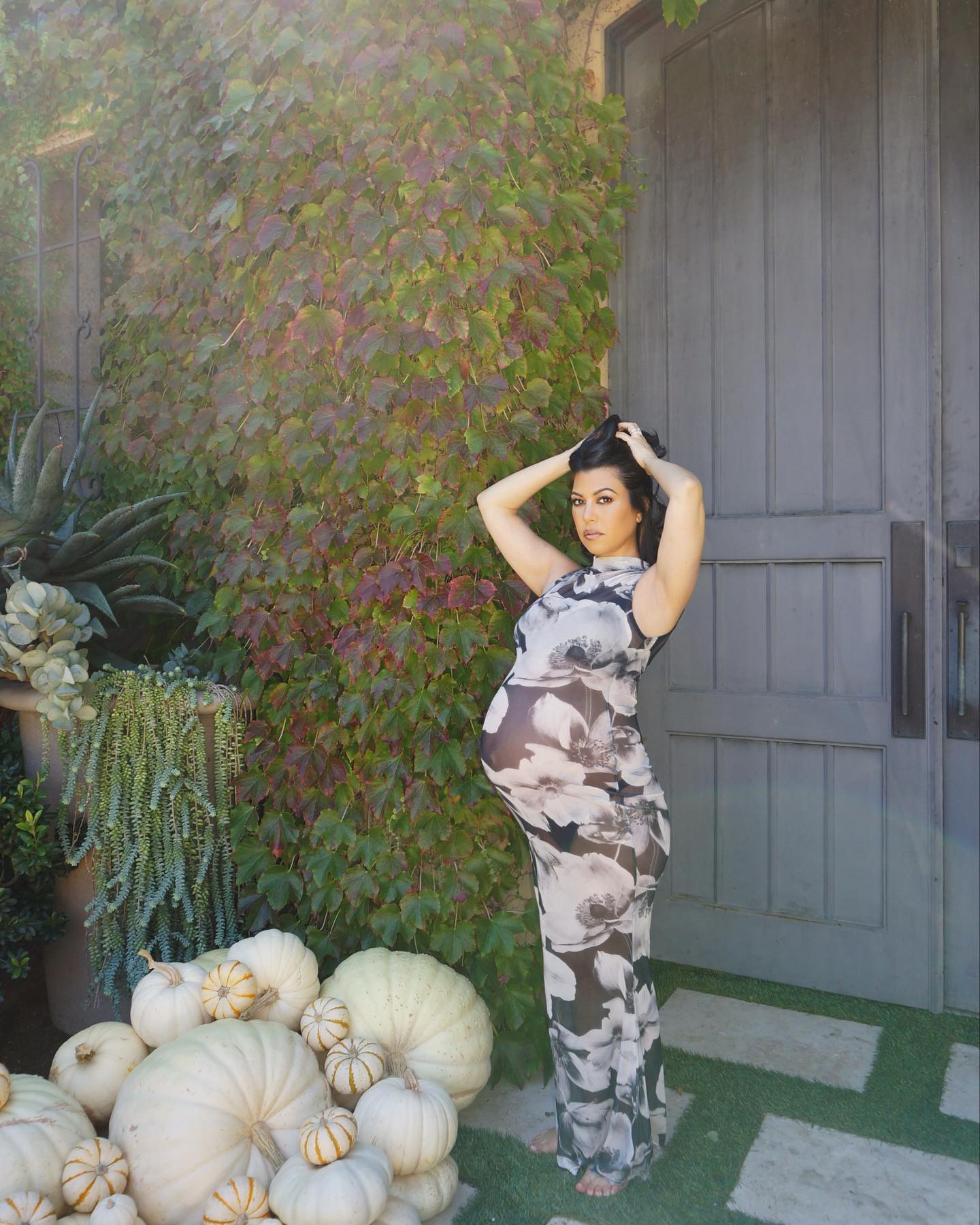 Kourtney has been laying low at home since giving birth to her son Rocky