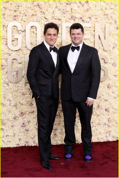 Spider-Man: Across the Spider-Verse writers Phil Lord and Christopher Miller at the Golden Globes 2024