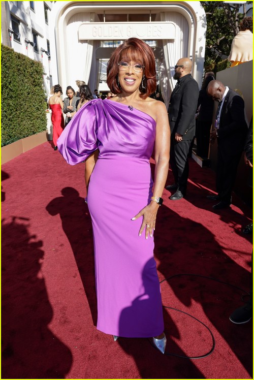 CBS’ Gayle King at the Golden Globes 2024
