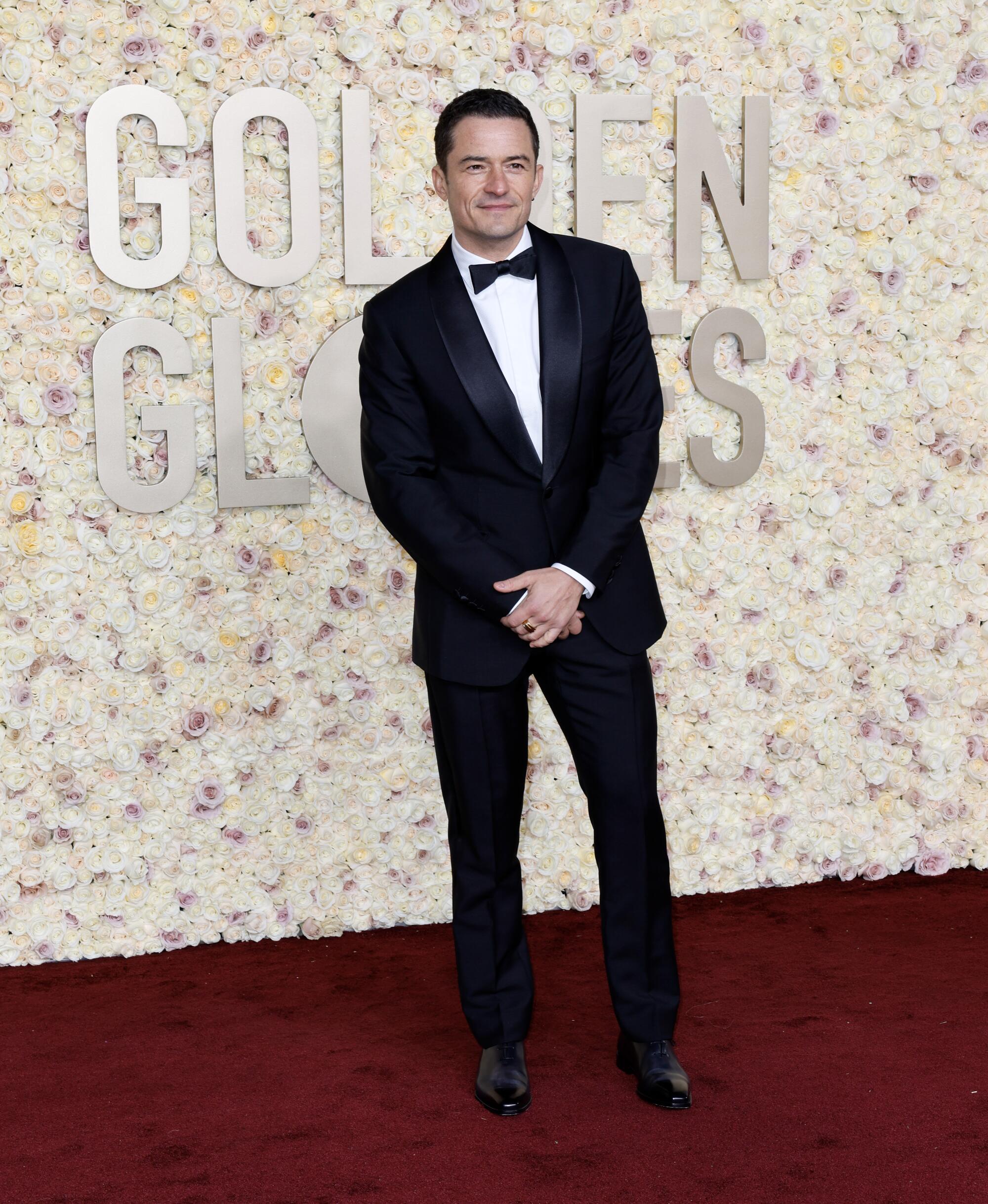 Orlando Bloom on the red carpet of the 81st Annual Golden Globe Awards held at the Beverly Hilton Hotel on January 7, 2024.
