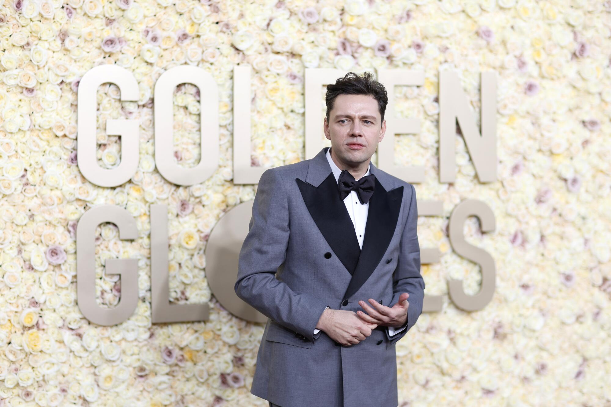 Christian Friedel on the red carpet of the 81st Golden Globe Awards at the Beverly Hilton.