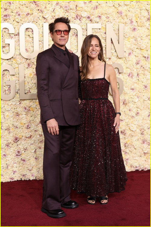 Oppenheimer’s Robert Downey Jr. with wife Susan at the Golden Globes 2024