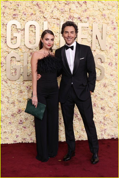 Shawn Levy and wife Sophie at the Golden Globes 2024