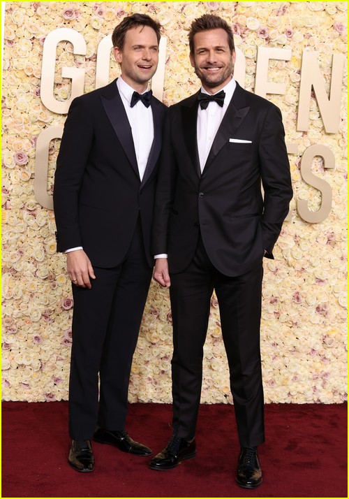 Suits’ Patrick J. Adams and Gabriel Macht at the Golden Globes 2024