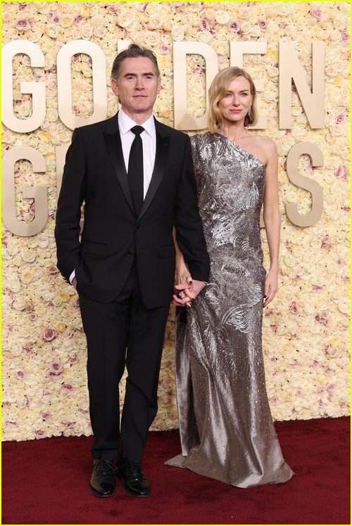The Morning Show’s Billy Crudup and wife Naomi Watts at the Golden Globes 2024
