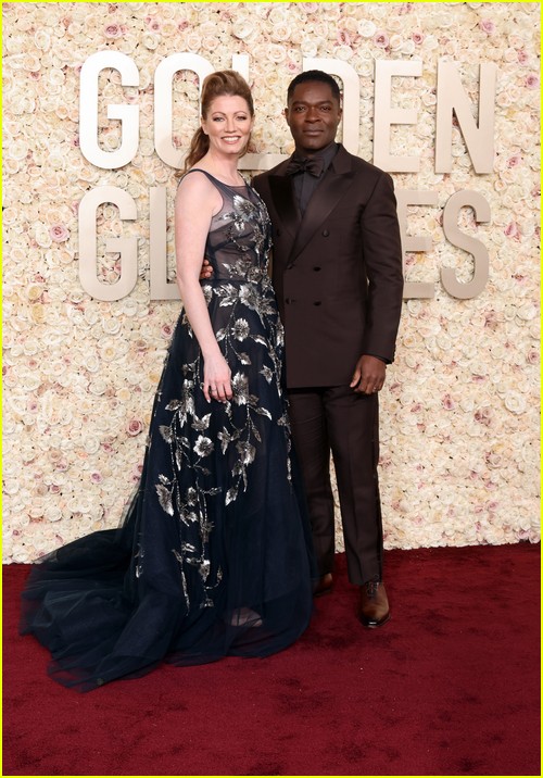 David Oyelowo and wife Jessica at the Golden Globes 2024