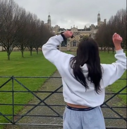 Influencers have been posting videos dancing outside the home