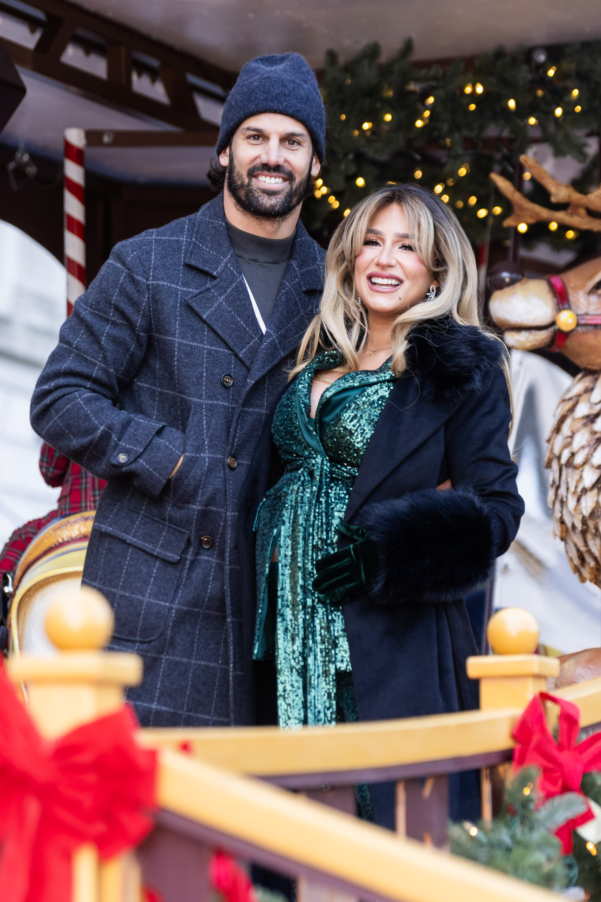 Eric Decker and Jessie James Decker posed together at an event in November 2023