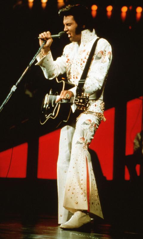 Elvis Presley performs onstage In Hawaii