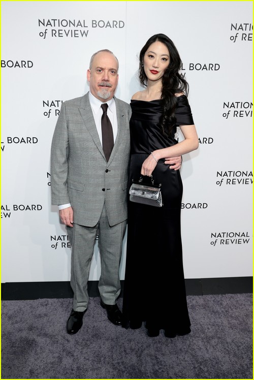 The Holdovers’ Paul Giamatti and girlfriend Clara Wong at the National Board of Review Awards