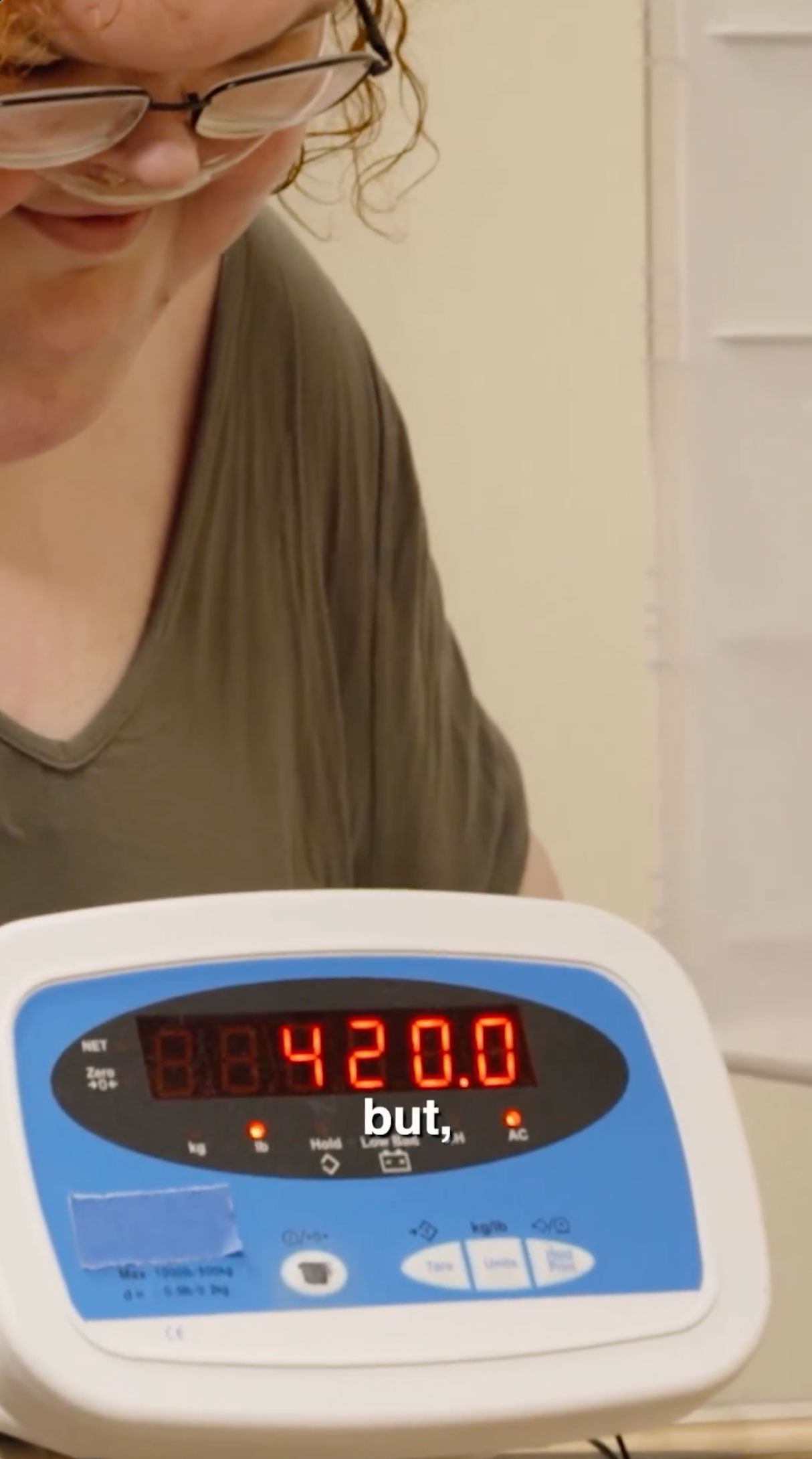 Tammy looked at the number with pride as she stood on the scale
