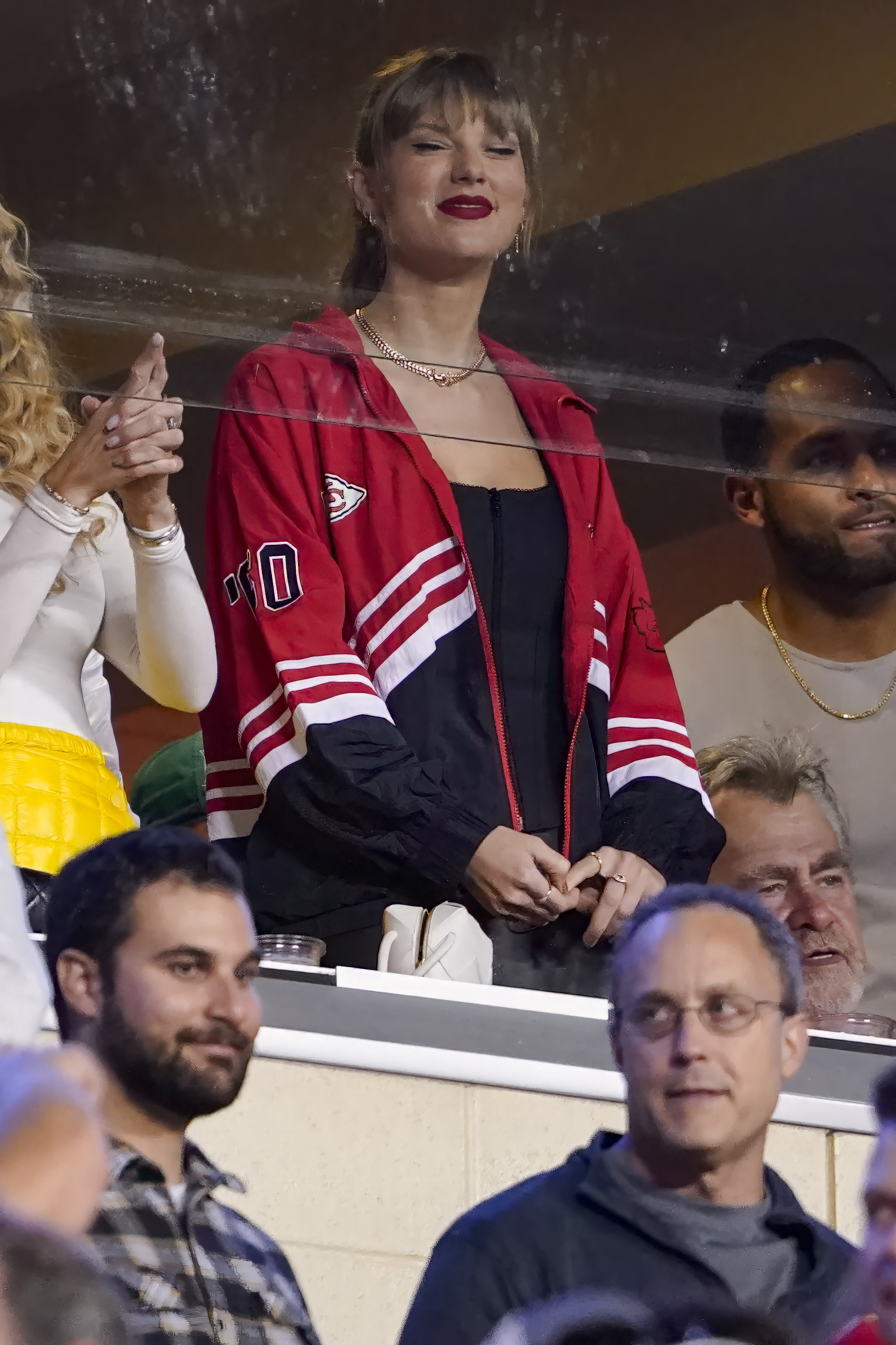 Taylor Swift is seen at a Kansas City Chiefs game in October 2023