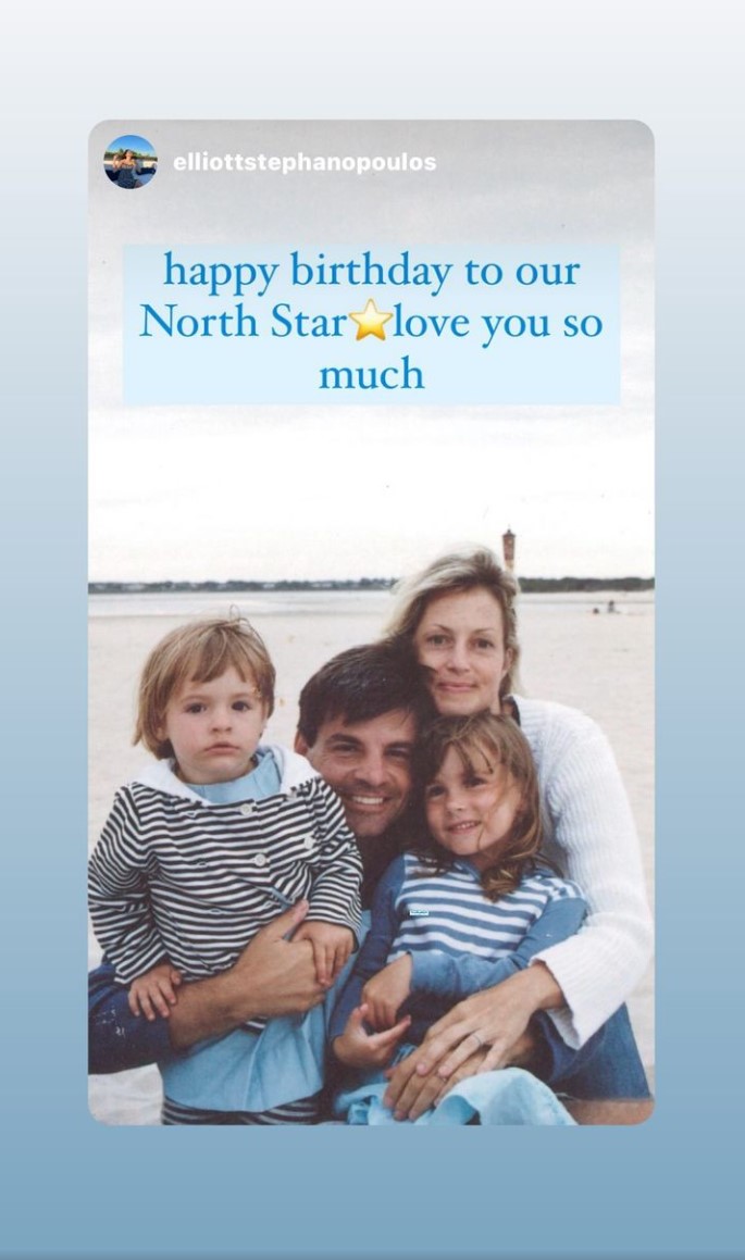 Elliott wished the family's 'north star' a happy birthday with a throwback photo