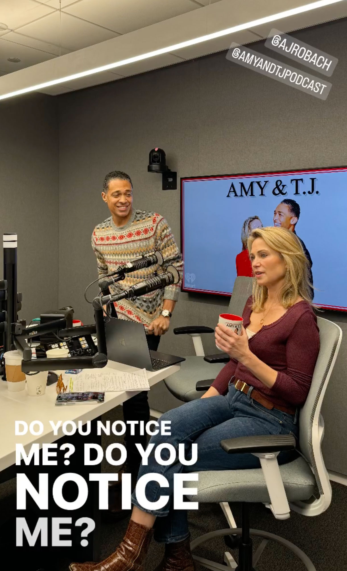 The couple now co-host the Amy & T.J. Podcast together