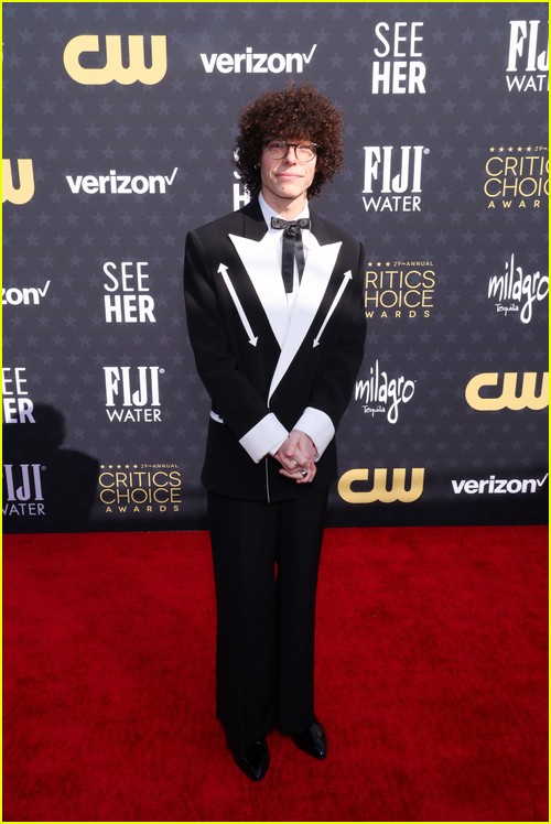 Red carpet host Reece Feldman at the Critics Choice Awards