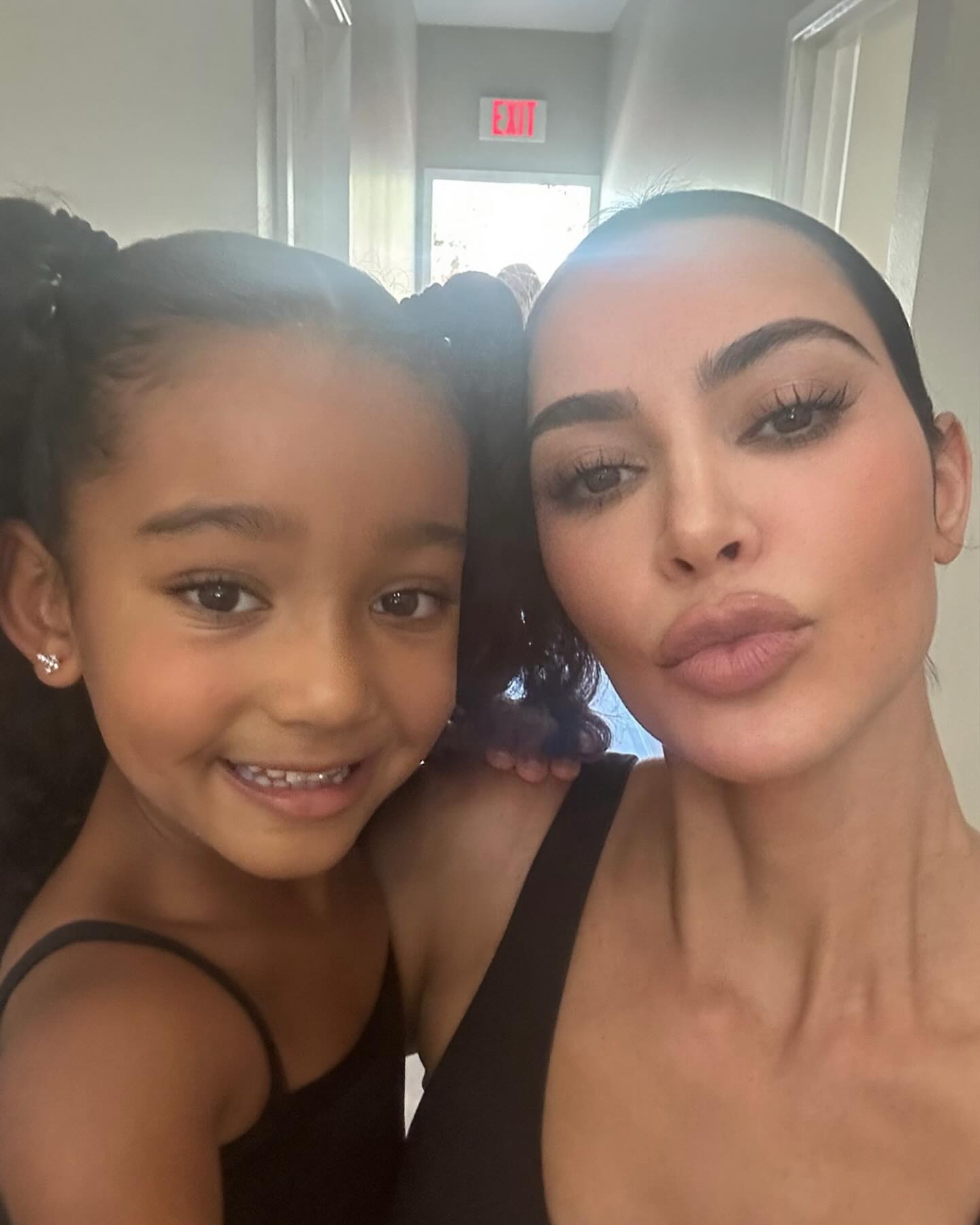 Kim pictured with her daughter Chicago West