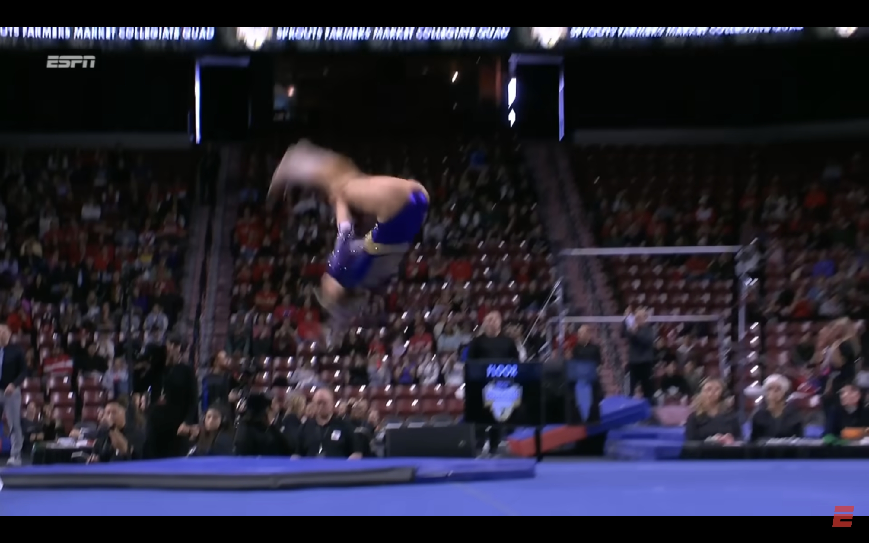 Dunne scored a 9.850 for her floor routine