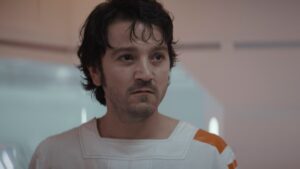 Cassian looking stressed in the Narkina 5 prison