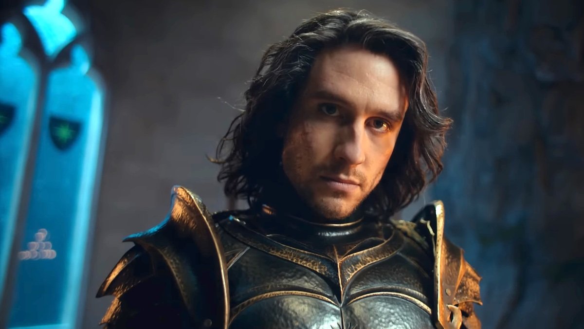 Emperor Emhyr in his armor with long hair on The Witcher