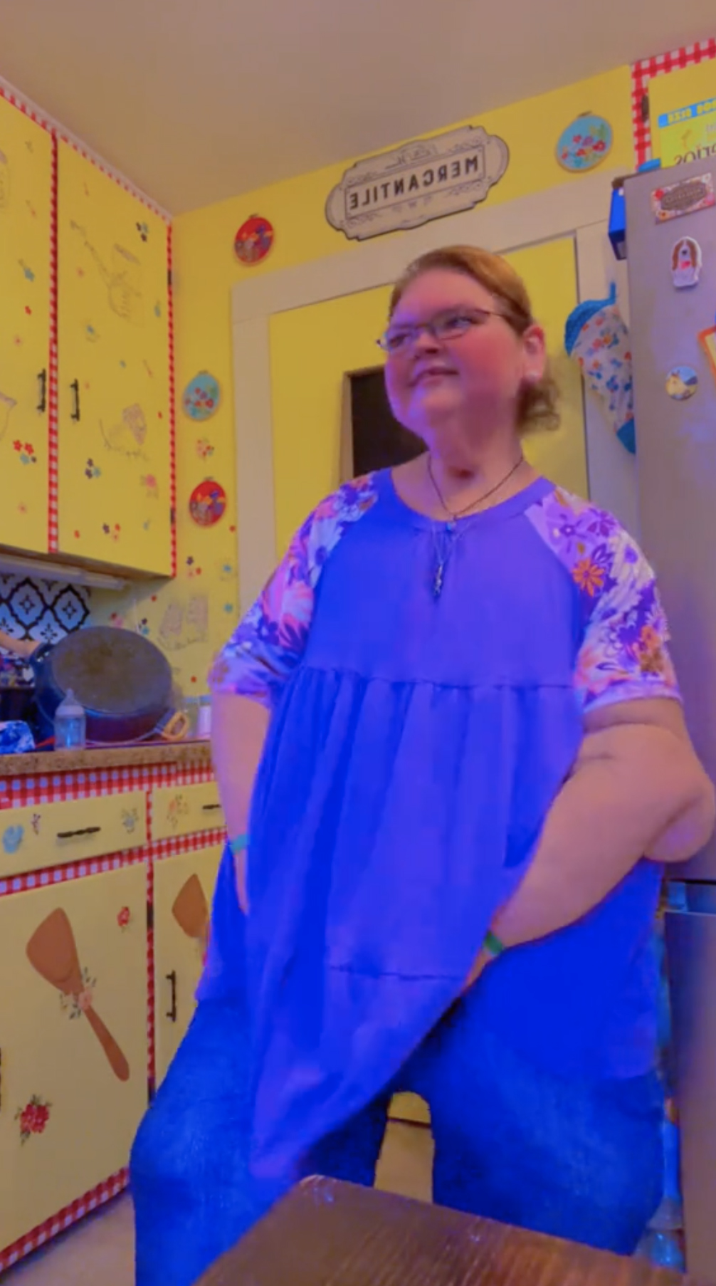 Tammy's clip showed her in a blue sundress that spotlighted her weight loss